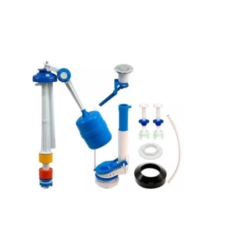 Kit Mecanismo Completo Descarga P/ Caixa Acoplada Botão Superior e Lateral