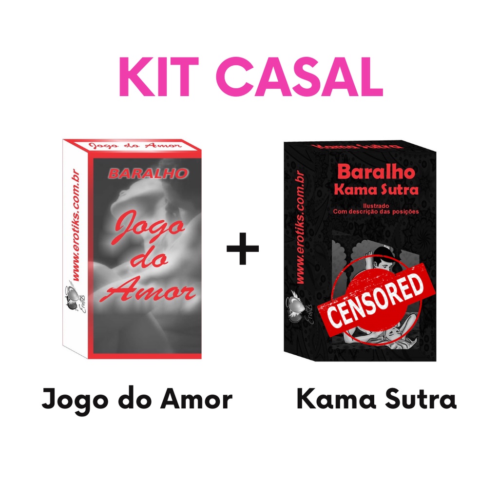 Kit Baralho Kama Sutra Posições + Baralho Jogo do Amor - Sex Shop | Shopee  Brasil