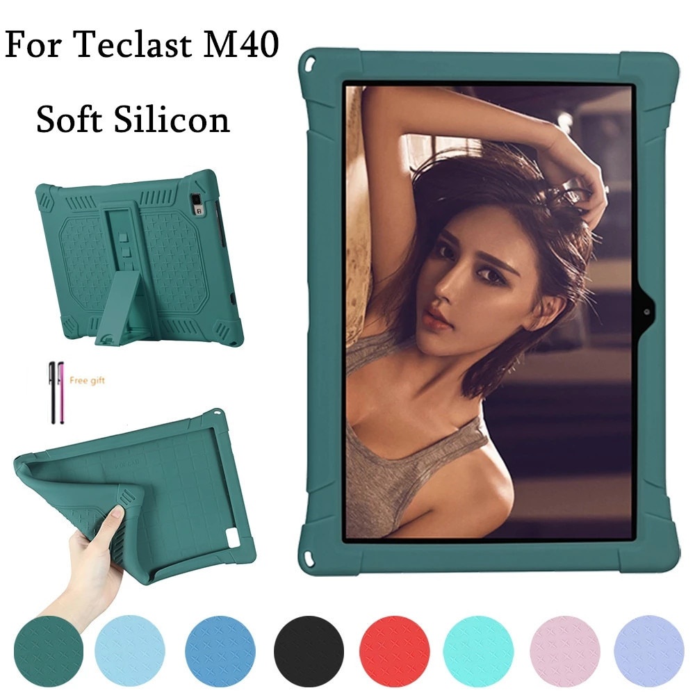 YGoal Custodia per Teclast P20HD/Teclast M40 PRO - Leggera Custodia Protettiva AntiGraffio per Bambini Morbida Silicone Case Cover per Teclast P20HD/P20/M40/M40 PRO Tablet, Verde