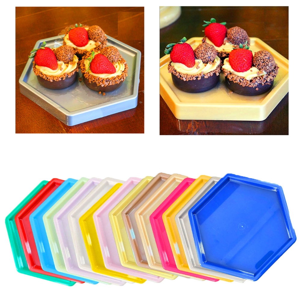 Bandeja Sextavada Hexagonal bandejas decorativas para doces e festa ...
