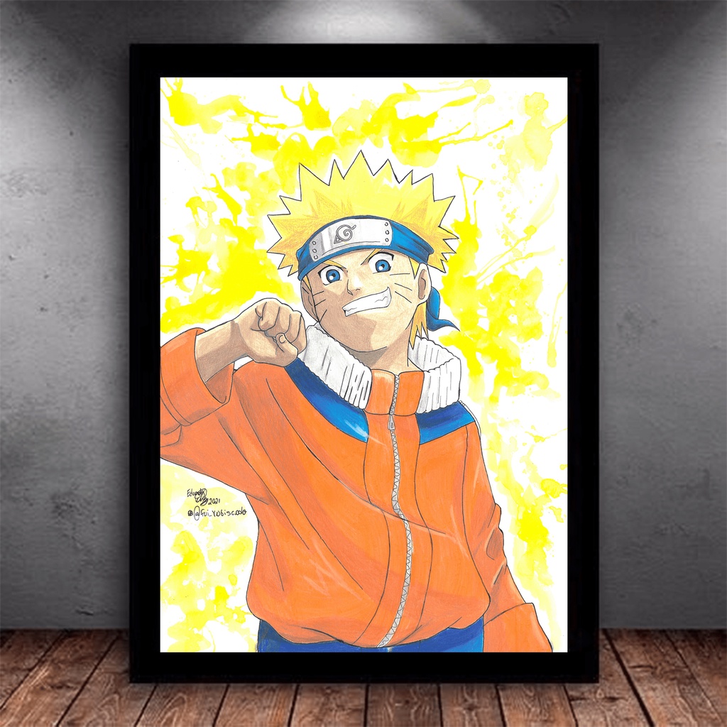 Quadro Decorativo Naruto Desenho Anime Salas Quartos Decorações Com Moldura  G03