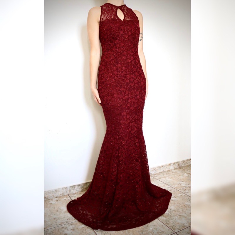 Vestido vinho best sale para formatura