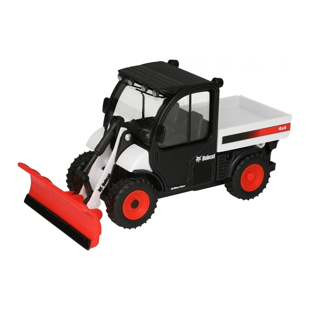 Bburago B18-31805 Bobcat TOOLCAT - Modello Pressofuso Con Spazzaneve Funzionante, Scala Media, Colore Bianco - 3