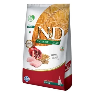 Ração N&D Ancestral Grain Para Gatos Filhotes Sabor Frango E Romã 1,5KG