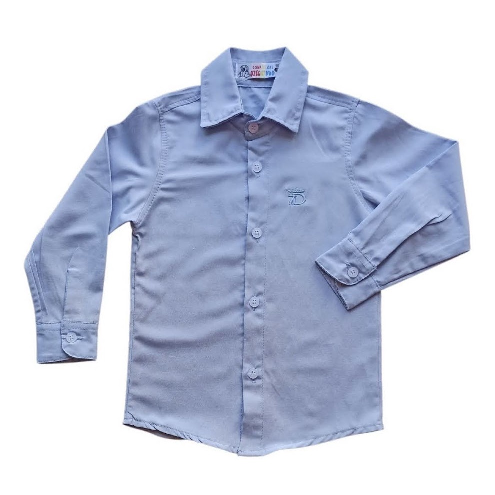 Camisa social infantil azul 2024 bebe