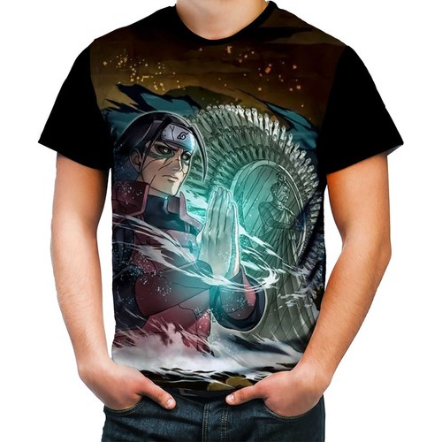 Camisa Camiseta Anime Naruto Primeiro Hokage Hashirama Senju