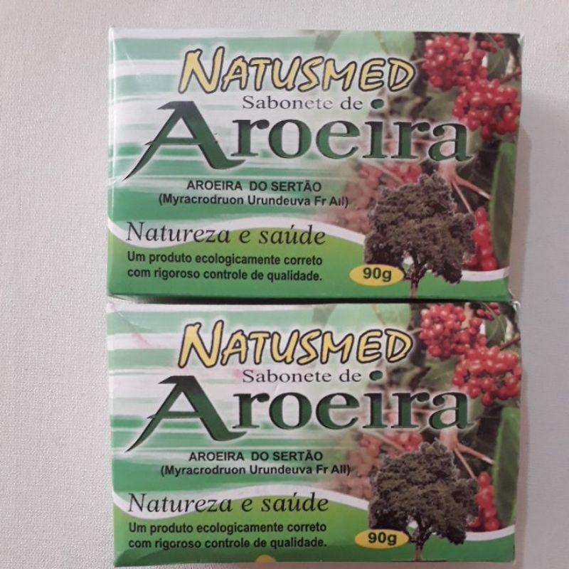 Sabonete de aroeira 2 unidades de 90g cada