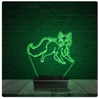 Luminária Abajur Acrílico Led - Gato Pet Shop 24