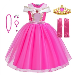 Bela Adormecida Aurora Princesa Crianças Vestido Disney Traje Da Cosplay  Festa De Aniversário