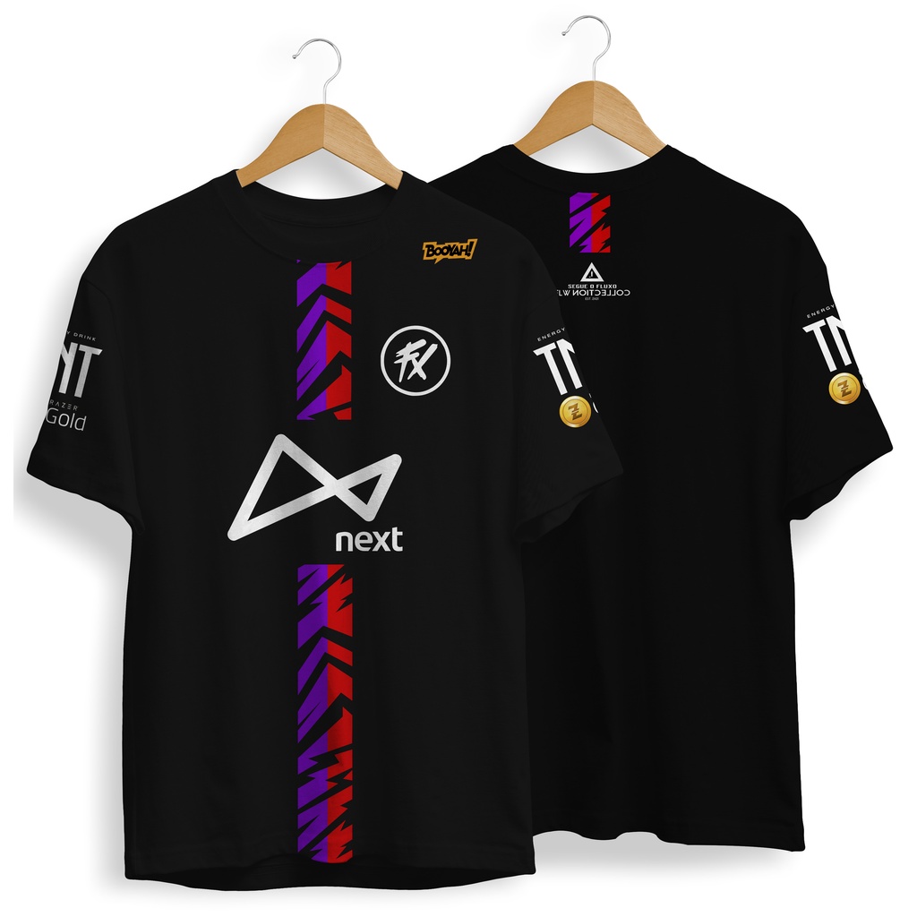 Camisa Camiseta Adulto E Infantil Fluxo Equipe Gamer FF C/ Patrocínio