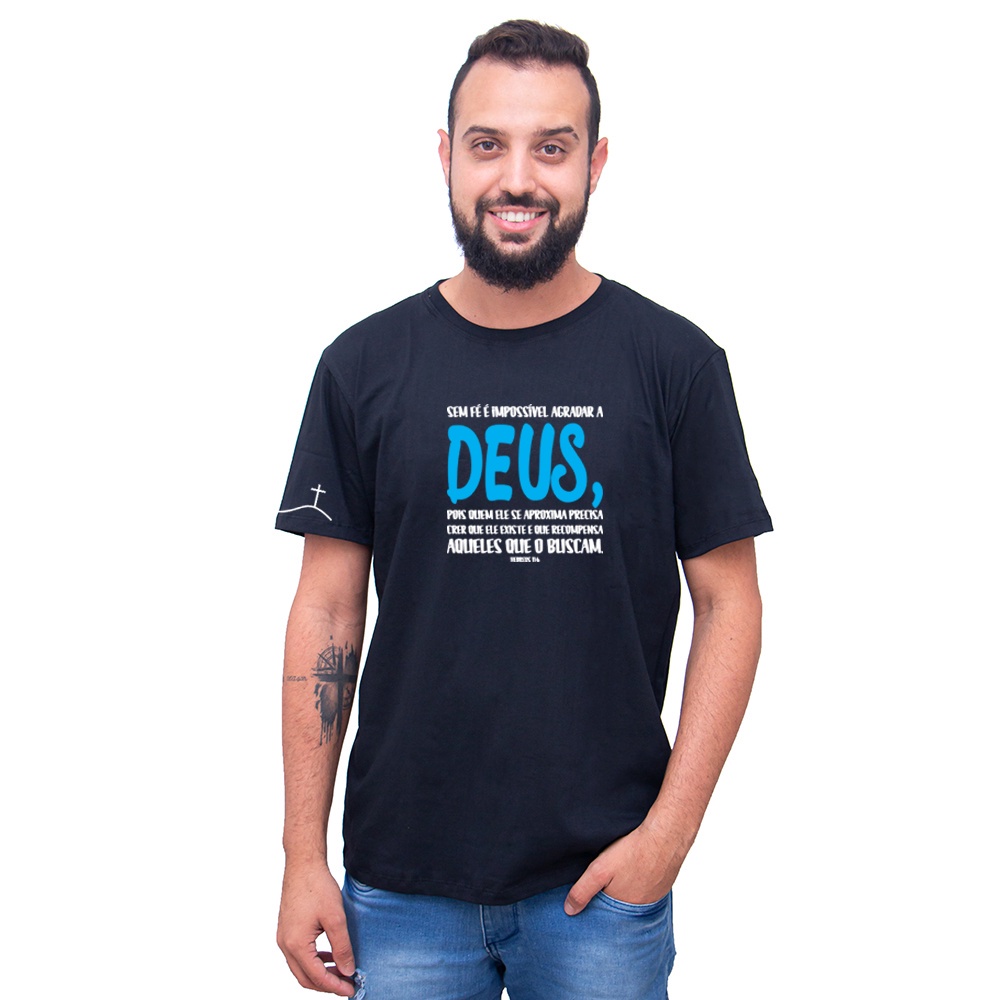 Camiseta Manga Curta Masculino Personalizado Versículos da Biblia ...