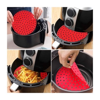 Tapete Silicone Protetor Redondo Antiaderente Reutilizável Fritadeira Air Fryer Frigideira