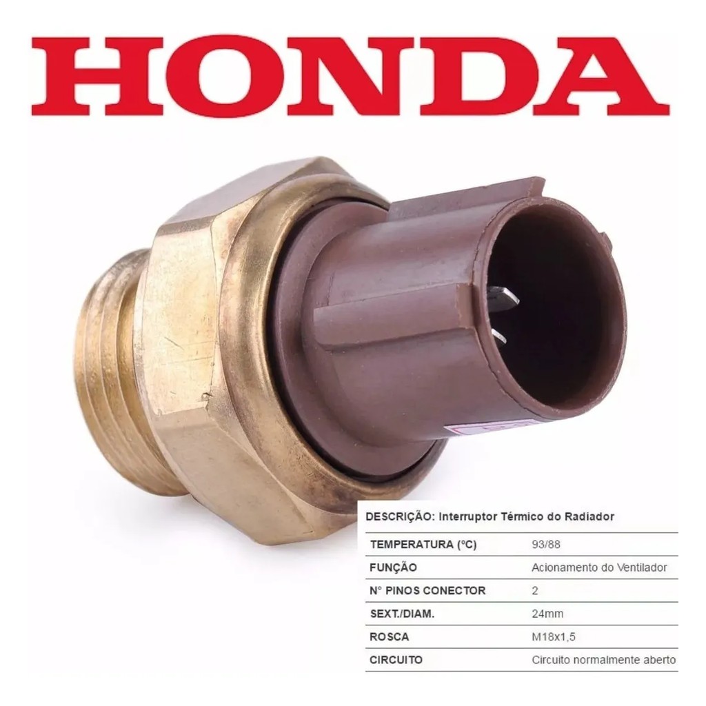 Sensor Cebolão Ventoinha Radiador Honda Civic Fit Accord Crv | Shopee ...