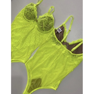 Body Feminino Louise Amarelo Neon 1