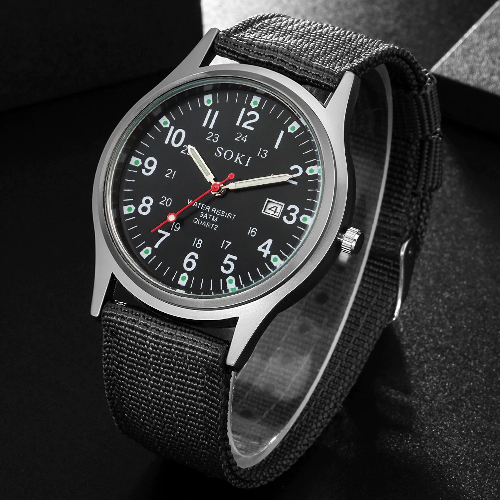 Relógio de Pulso Masculino Militar Envio Imediato Preto