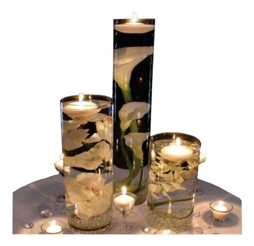 Kit 20 Velas Flutuantes Meia Bola Decoração Casamento