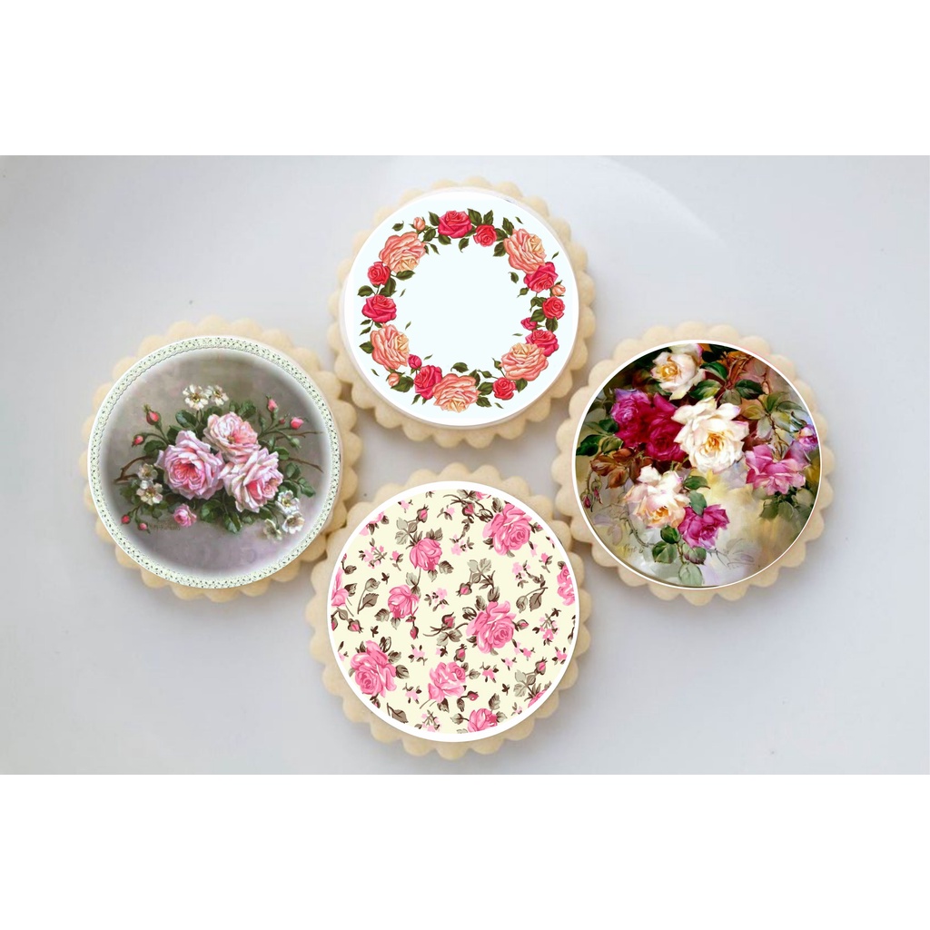 Papel Arroz Comestível para Biscoito Bolacha Flor Flores Dia