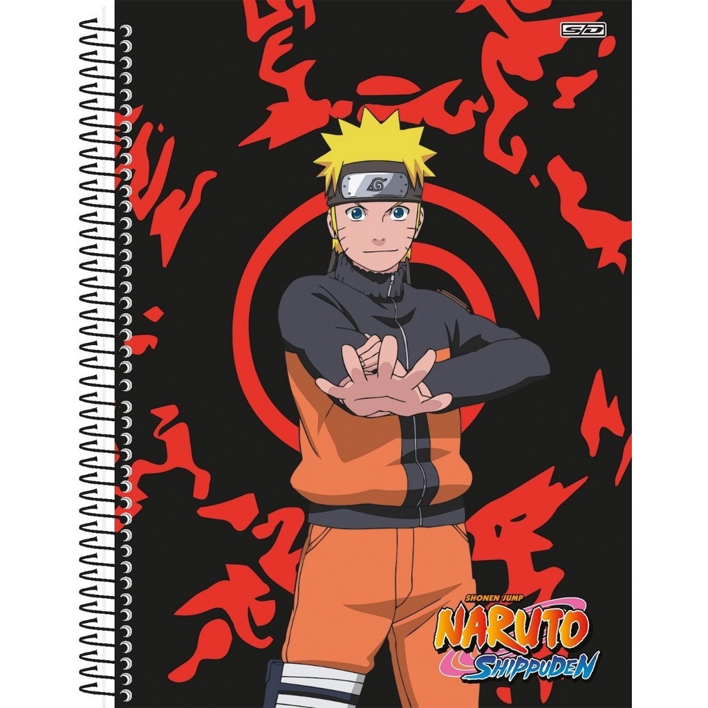 Caderno Espiral Univ Naruto Shiippuden Hokage 1Mat 80 Fls SD