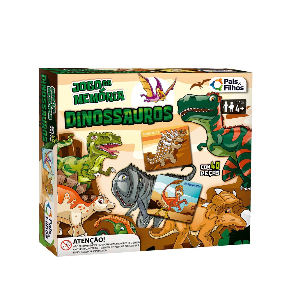 Jogo Super Memória Dinossauro - 4210 - Grow - Real Brinquedos