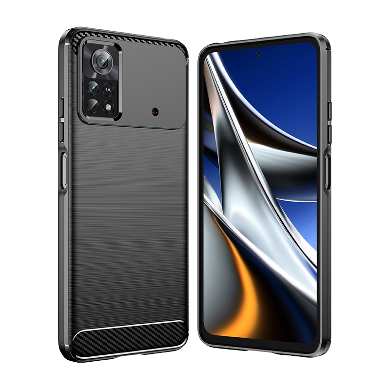 HAOYE Cover Per Xiaomi Poco X4 Pro 5G - Custodia Morbida TPU Con Motivo Brillantini, Viola Chiaro, Antiurto, Ultra Sottile