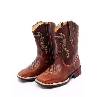 Bota Country Texana Infantil Couro 298 Marrom