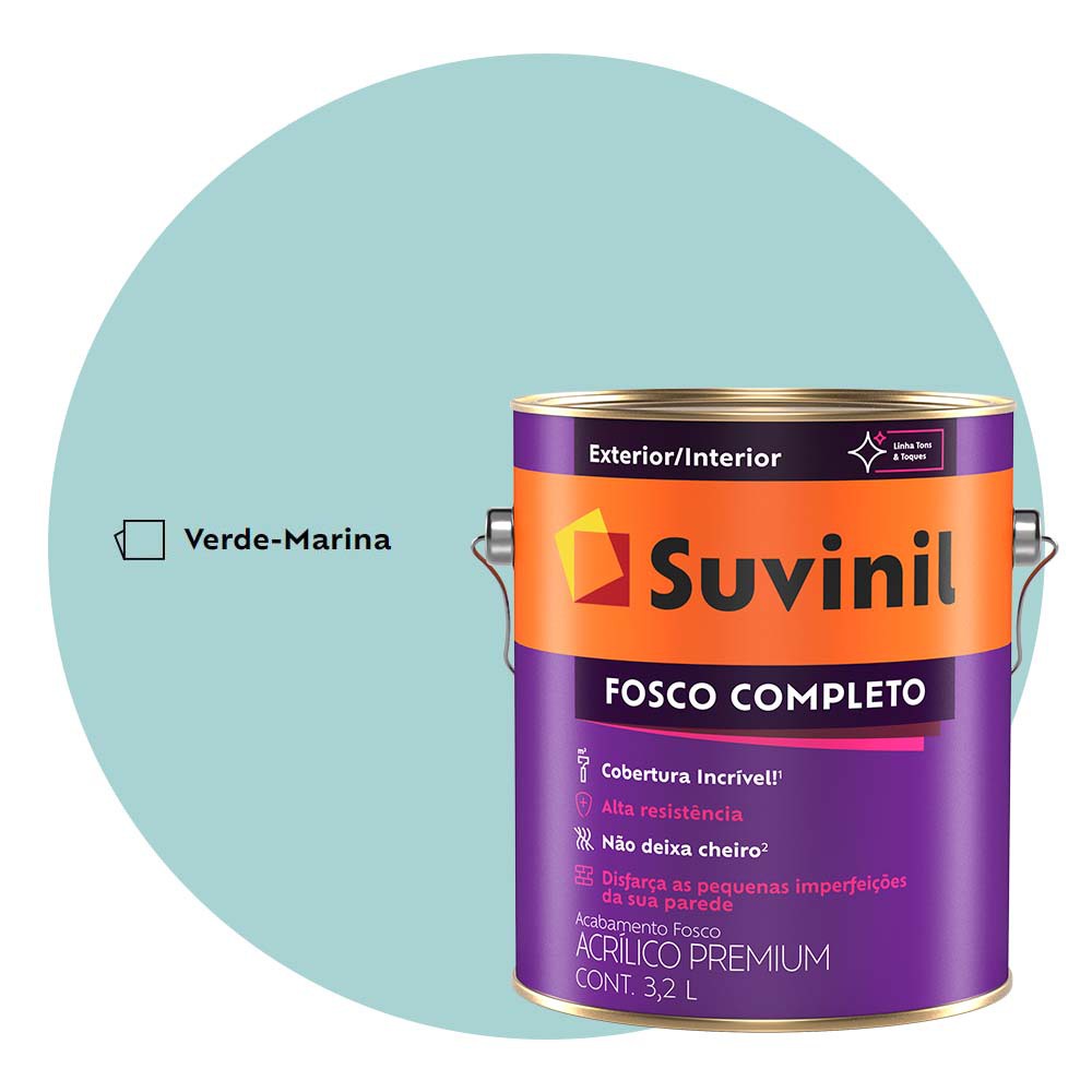 Tinta Anti Mofo Fosco Completo Suvinil 3,2L Verde Marina | Shopee Brasil