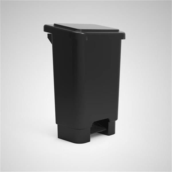 LIXEIRA RETANGULAR 100L C/ PEDAL PRETO LARPLASTICOS
