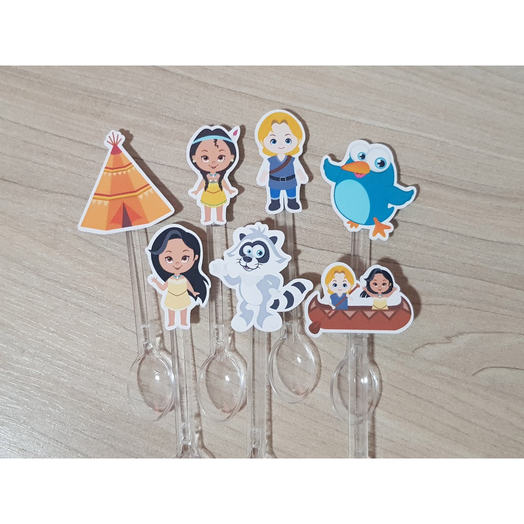 Mini colherzinhas para doces docinhos de copinho festa tema Pocahontas |  Shopee Brasil