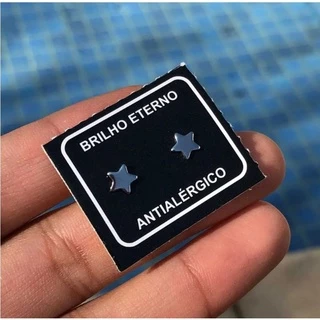 Brinco pequeno lua / Coração/ estrela Aço Inox Antialérgico 1 Par - Studio Gathy