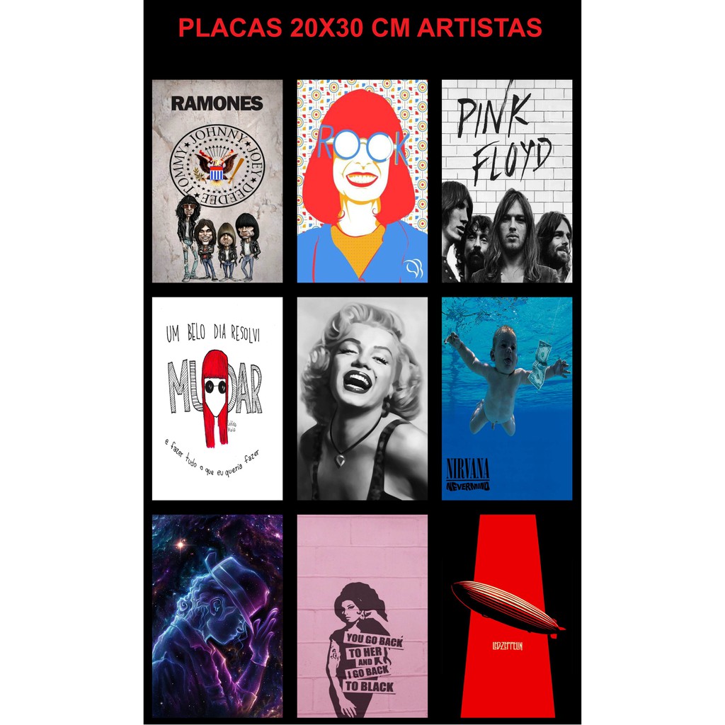QUADRO 20X30 CM ROCK | Shopee Brasil