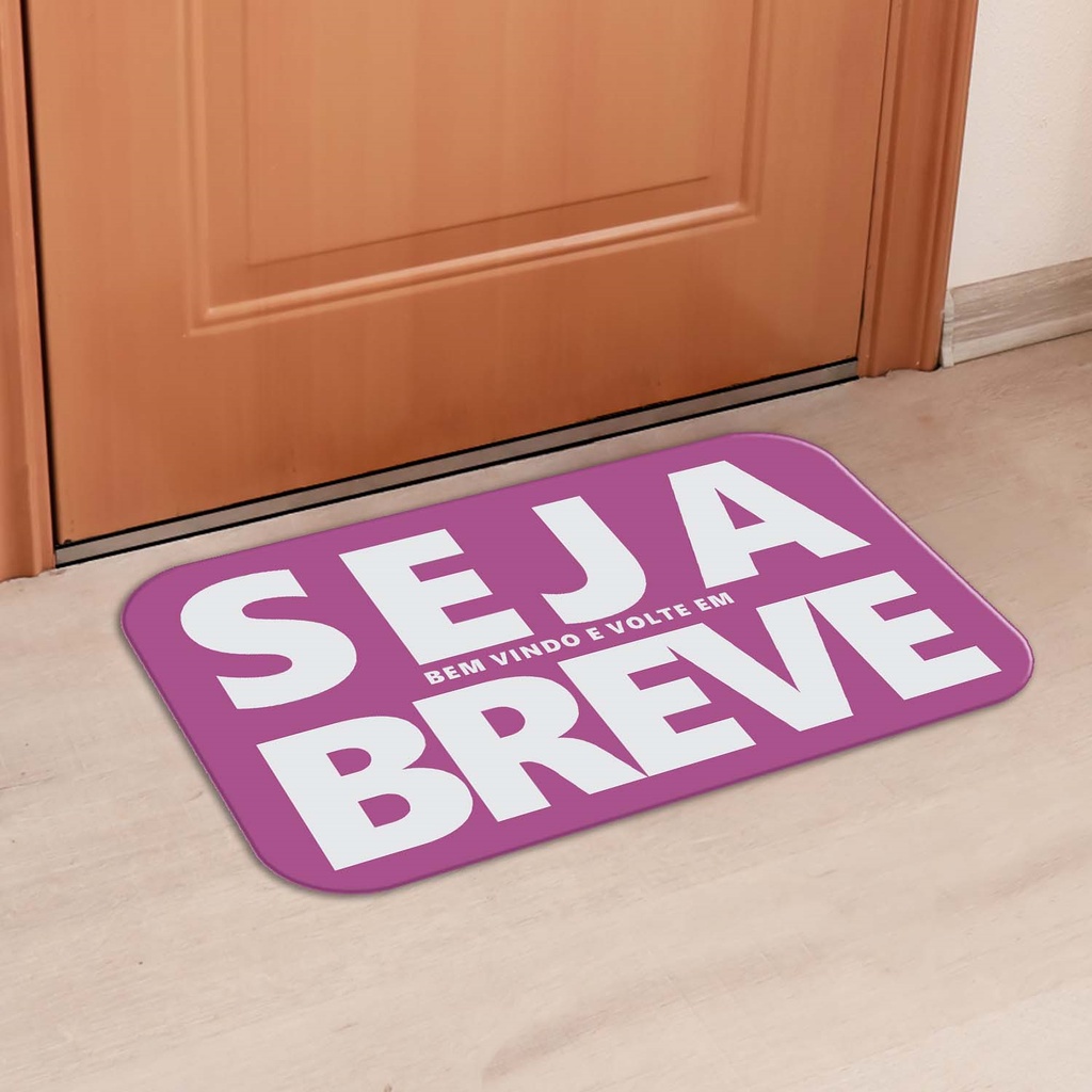 Tapete de Entrada Emborrachado Diversas Estampas 55x35cm Antiderrapante