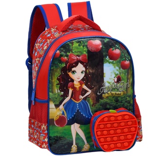 Mochila infantil para Menina de Costas com Alça Reforçada