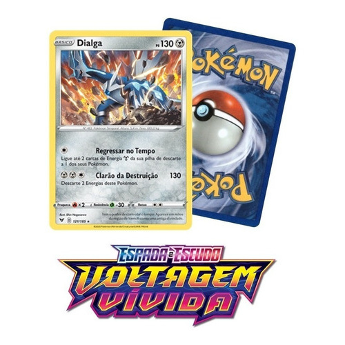 Carta Pokémon Lendário Dialga Original Holográfica