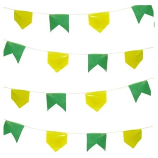 100 Metros Bandeirinhas De Plástico Verde e Amarela Copa do Mundo Brasil - 10 Pacotes em Oferta na Shopee