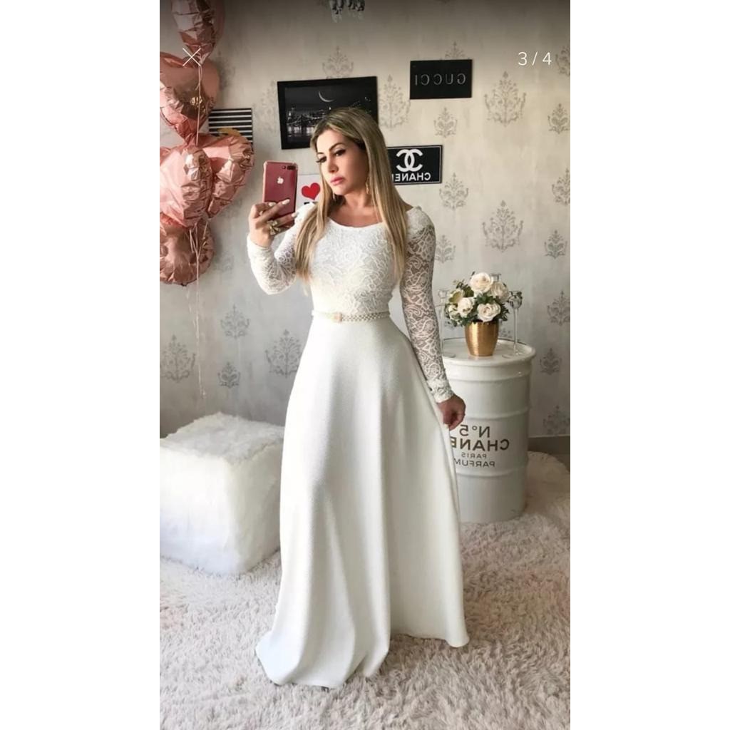 Vestido para casamento store civil no brás