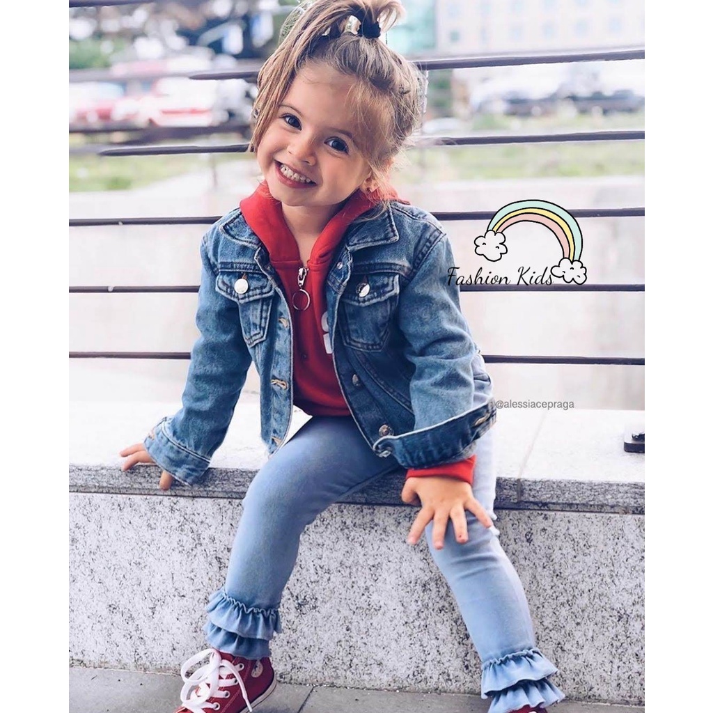 Jaqueta jeans deals bebe menina