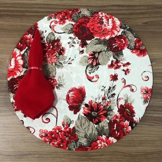 Capa De Sousplat Estampado 35cm Várias Cores Jacquard - Sousplat Souplat Soupla Suplat Mesa Jogo Americano