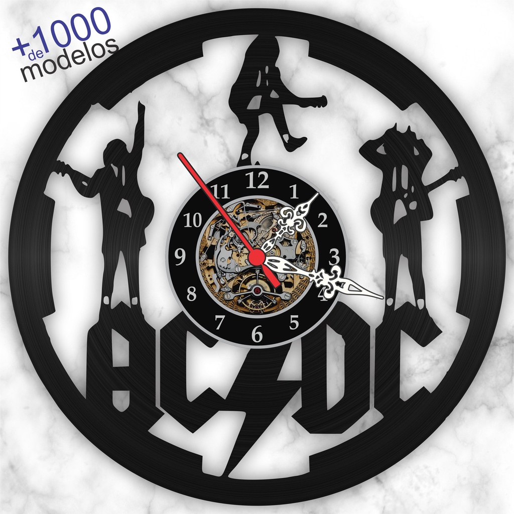 Relógio Parede Acdc Disco Vinil Retro Vintage Rock Musica | Shopee Brasil