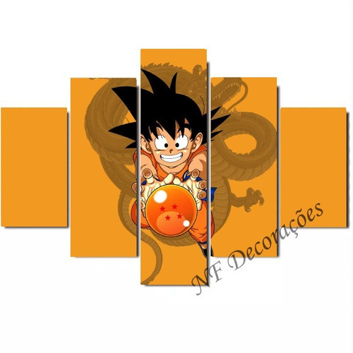 Quadro Decorativo Dragon Ball Goku Criança 33x23cm