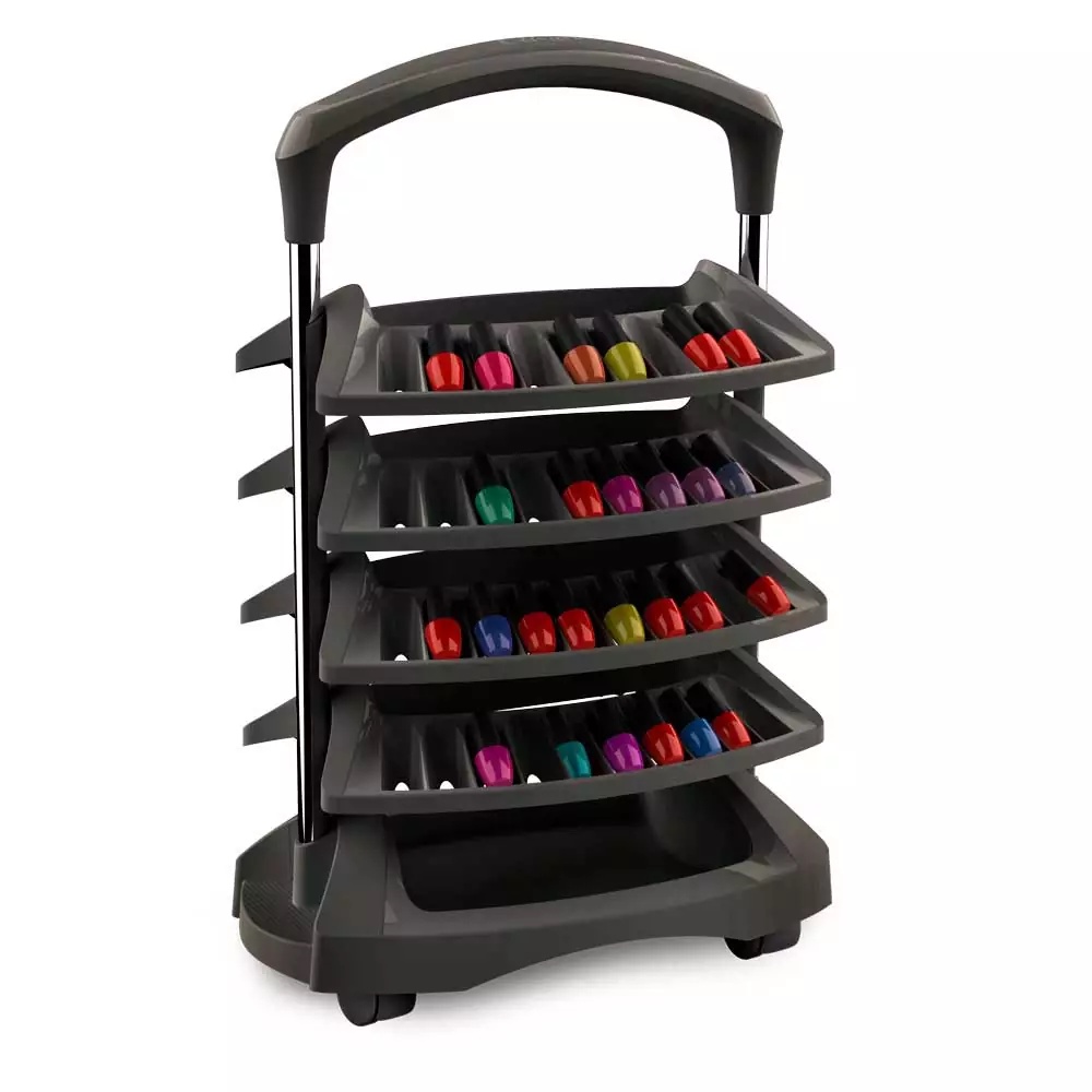Carrinho Expositor de Esmaltes Diva 4 Bandejas (80 Esmaltes) em Oferta na Shopee