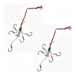 Chuveirinho Para Pesca N 9 Kit COM 5 UNID Com 2 Chuveirinhos Com 5 Anzóis Cada.