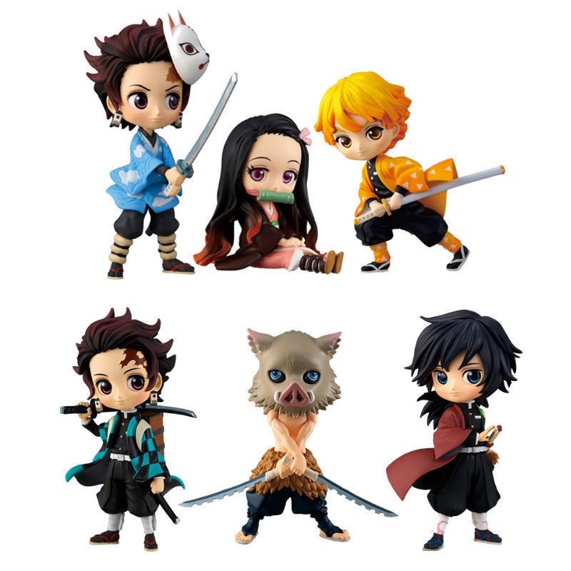 Japonês Anime Doces Brinquedos Cartões, Demon Slayer 4, Kawaii, Kamado  Tanjirou, Nezuko, Trem Infinito, Figura para Meninos, Presente Infantil