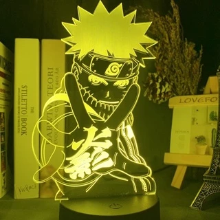 Led Night Light Naruto Uzumaki Team 7 Sasuke Kakashi Hatake Kids Quarto Nightlight Itachi Uchiha 3d Lâmpada De Natal Da Criança