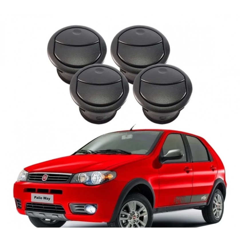 Kit 4x Difusor Ar Palio Economy Fire Way 2004 a 2015