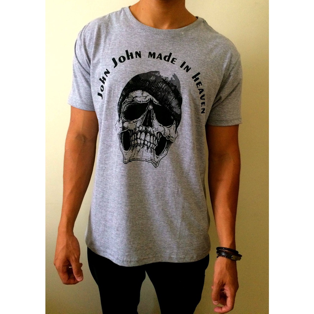 Camiseta John John Caveira Cinza - Compre Agora
