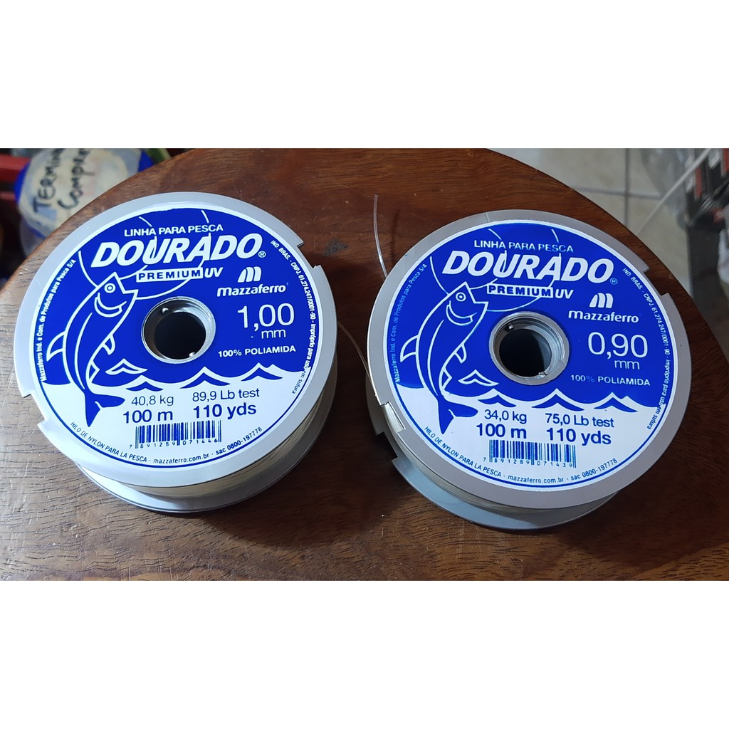 Linha Nylon Pesca 0,90mm e 1.0mm rolo 100m