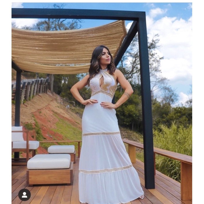 Vestido branco best sale fim de ano