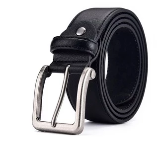Cinto Em Couro Preto Largo Masculino Ref: 143