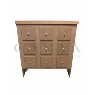 Comoda 09 Gavetas Em Mdf Cru Para Decoração Festas