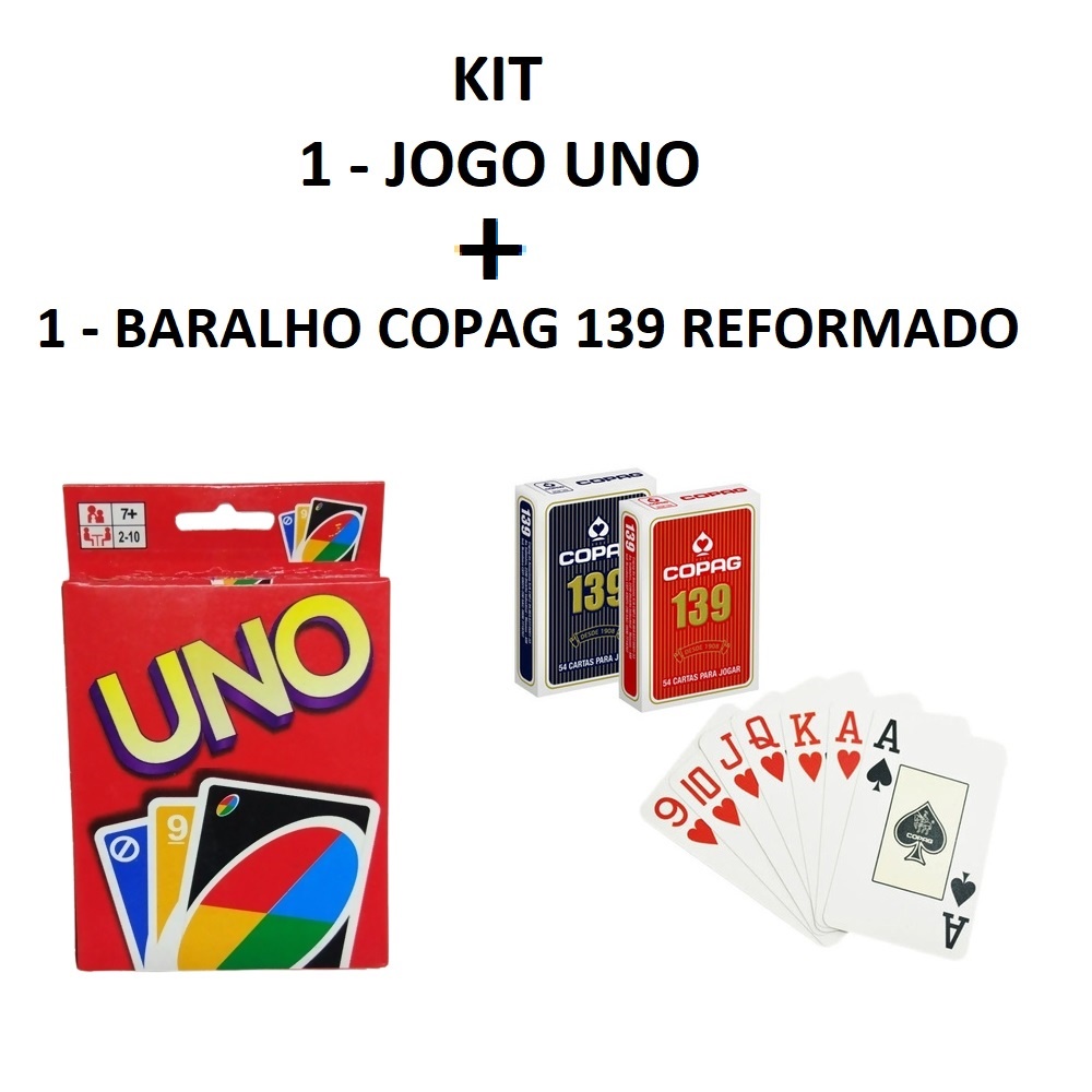 Kit Jogo Família Amigos UNO e Baralho Copag 139 Premium - Baralho -  Magazine Luiza